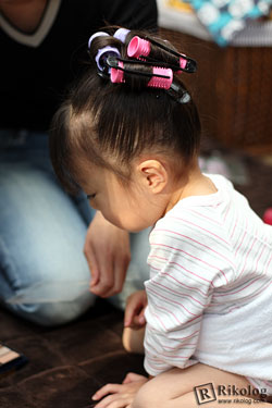 子供でもちゃんとそれなりの髪型になるんだなぁ〜と変に感心。笑（EOS 5D + EF 50mm）